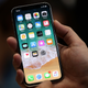 The new iPhone X is displayed during an Apple special event at the Steve Jobs Theatre on the Apple Park campus on September 12, 2017 in Cupertino, California.
